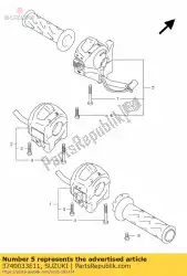 Qui puoi ordinare interruttore, maniglia, l da Suzuki , con numero parte 3740033E11: