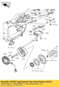 kawasaki 210070021 rotor zr750-j1h - Bottom side