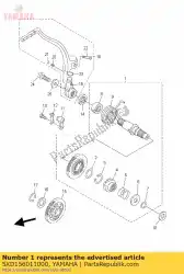 Aquí puede pedir eje de patada de Yamaha , con el número de pieza 5XD156011000: