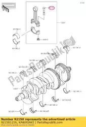 bout, drijfstang, 8 zx1000-b van Kawasaki, met onderdeel nummer 921501216, bestel je hier online: