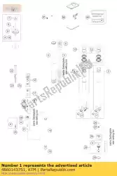 Aqui você pode pedir o braçadeira de eixo l / s + tubo cpl. Em KTM , com o número da peça 48601437S1: