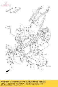 Yamaha 5TA211010000 front frame comp. - Bottom side