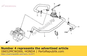 Honda 18652MCWD00 buis b, luchtinjectie con - Onderkant