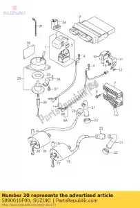 Suzuki 5890010F00 cabo, decomp rr - Lado inferior