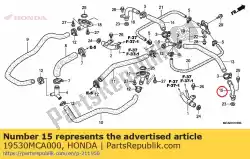 Aqui você pode pedir o comp. Tubo, r. Desviar em Honda , com o número da peça 19530MCA000: