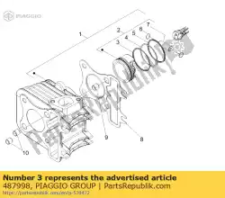 pakking ring van Piaggio Group, met onderdeel nummer 487998, bestel je hier online: