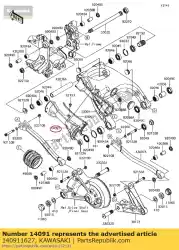 Aquí puede pedir cubierta, eje motor zg1400a8f de Kawasaki , con el número de pieza 140911627: