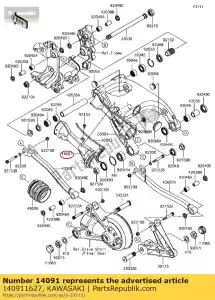 kawasaki 140911627 cubierta, eje motor zg1400a8f - Lado inferior