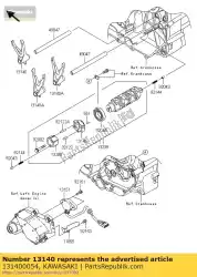 vorkverschuiving, invoer van Kawasaki, met onderdeel nummer 131400054, bestel je hier online: