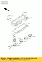 110601844, Kawasaki, pakking, cilindervoet zx600-g1 kawasaki zx 600 1995 1996 1997 1998 1999 2000 2001, Nieuw