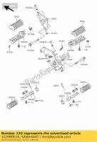 132BB0510, Kawasaki, perno-bridado-pequeño común kawasaki en vn 500 800 1500 1988 1989 1990 1991 1992 1993 1994 1995 1996 1997 1998 1999 2000 2001 2002 2003 2004 2005 2006, Nuevo