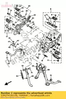 33M274100100, Yamaha, conjunto do apoio para os pés dianteiro (l.h) yamaha rd rdf 350, Novo