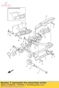 yamaha 5B6221990000 soporte, cadena - Lado inferior