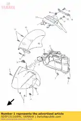 Qui puoi ordinare parafango, anteriore da Yamaha , con numero parte 5DSF151100PK: