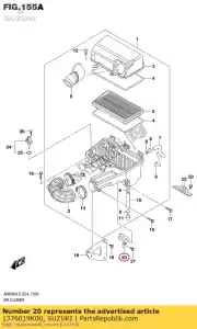 suzuki 1376019K00 support, gauche - La partie au fond