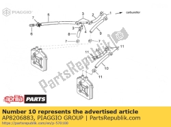 Aprilia AP8206883, Tubo raccordo testa carburatore, OEM: Aprilia AP8206883