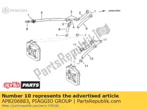 Piaggio Group AP8206883 manguera de unión del carburador de cabeza - Lado inferior