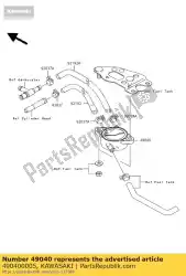 Qui puoi ordinare pompa-carburante kvf750-a1 da Kawasaki , con numero parte 490400005: