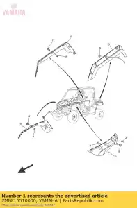 yamaha 2MBF15510000 pare-chocs, plus - La partie au fond