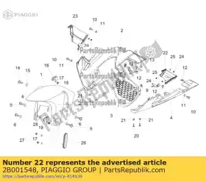 Piaggio Group 2B001548 przegroda lewa - Dół