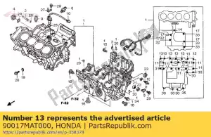 honda 90017MAT000 bout, flens, 7x40 - Onderkant