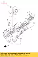 2D1147031000, Yamaha, Uitlaat comp. 1 yamaha fz 1000 2010 2011 2012, Nieuw