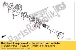 Here you can order the bearing, roller, 20x32x13 from Honda, with part number 91008KRNA41: