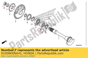 honda 91008KRNA41 bearing, roller, 20x32x13 - Bottom side