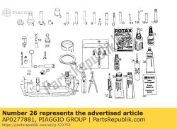 Aprilia AP0277881, Ferramenta de travamento de embreagem, OEM: Aprilia AP0277881