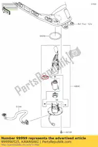 kawasaki 999990525 kit, filtro de combustível en650agf - Lado inferior