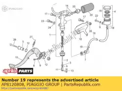 Ici, vous pouvez commander le tuyau auprès de Piaggio Group , avec le numéro de pièce AP8120808: