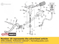 Aprilia AP8120808, Rura, OEM: Aprilia AP8120808