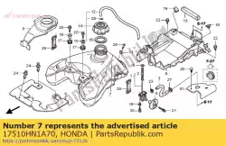 Aqui você pode pedir o comp tanque, combustível em Honda , com o número da peça 17510HN1A70: