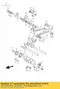 Suzuki 2552543510 pr?t, d?wignia zmiany biegów - Dół