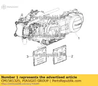 CM1581325, Piaggio Group, moteur 125 4t 4v vespa gts zapm45300, zapm45301 125 2009 2016, Nouveau