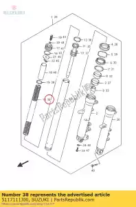 Suzuki 5117111J00 devant de ressort - La partie au fond