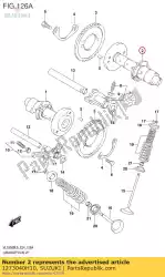 Here you can order the camshaft comp,r from Suzuki, with part number 1273040H10: