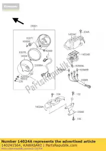 kawasaki 140241564 couvercle, lampe frontale el250-b2 - La partie au fond