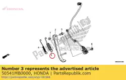 Ici, vous pouvez commander le ressort, béquille latérale auprès de Honda , avec le numéro de pièce 50541MB0000: