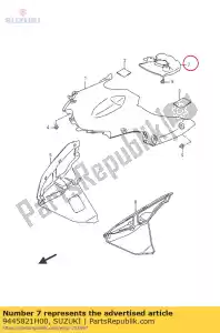 Suzuki 9445821H00 ok?adka, lewy nawias - Dół