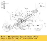 B063814, Piaggio Group, Adesivo di controllo delle emissioni moto-guzzi california 1400 2012, Nuovo