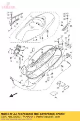 Ici, vous pouvez commander le rondelle (6tc) auprès de Yamaha , avec le numéro de pièce 929070820000: