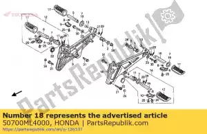 Honda 50700ML4000 titular, l paso - Lado inferior