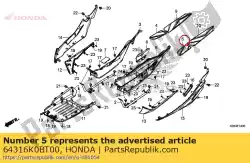 Ici, vous pouvez commander le sol tapis l fr auprès de Honda , avec le numéro de pièce 64316K0BT00: