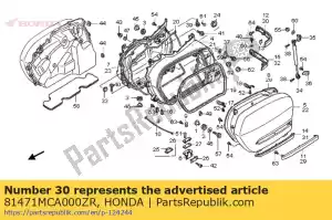 honda 81471MCA000ZR moldagem, l. rr. alforje * nha27m * (tarugo prata metálico nha27m) - Lado inferior