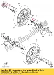 yamaha 93306302YN cuscinetto - Il fondo