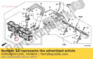 Honda 938920501200 arandela de tornillo, 5x12 - Lado inferior
