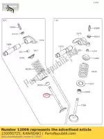 120050725, Kawasaki, valvola di scarico kawasaki klx  c klx125 d tracker 150 klx140l klx140 klx150bf klx140r 125 140 , Nuovo