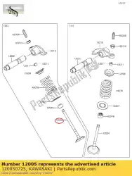 Qui puoi ordinare valvola di scarico da Kawasaki , con numero parte 120050725: