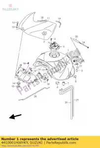 suzuki 4410001H00YKY tank assy,fuel - Bottom side